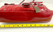 Red leather Giani Bernini purse