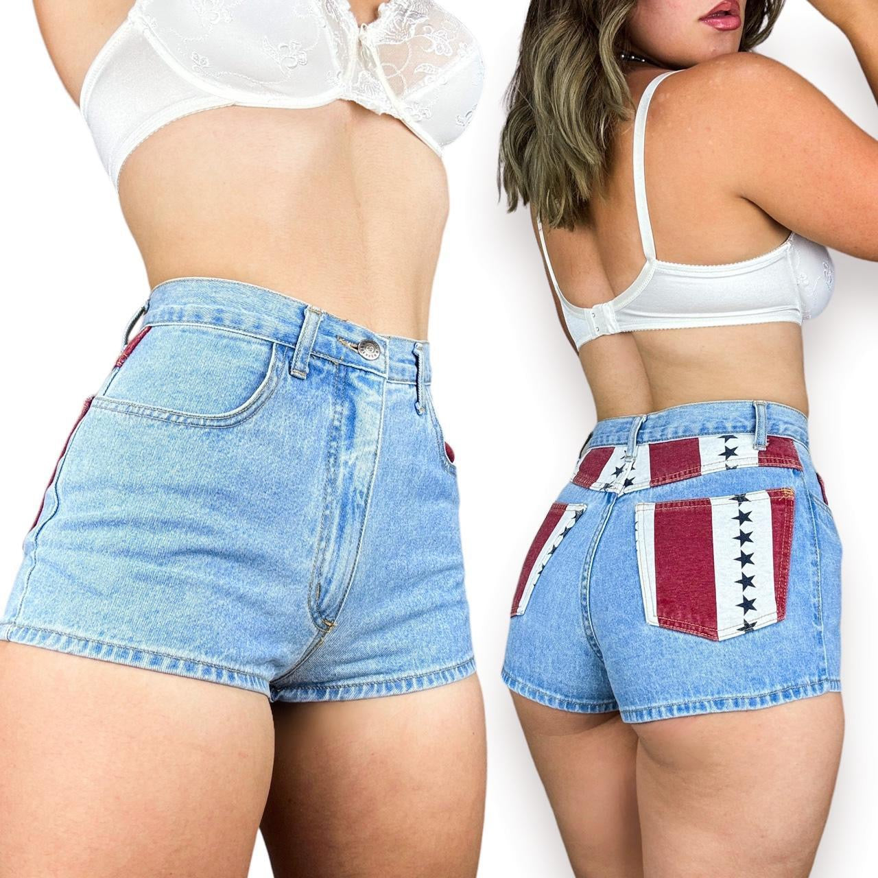 90s Cheeky American Flag Shorts (S)