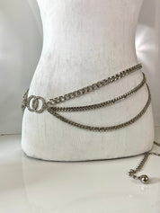 Rhinestone buckle & layered belt