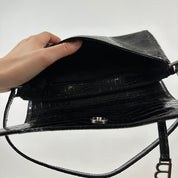 2000s Black Faux Leather Purse