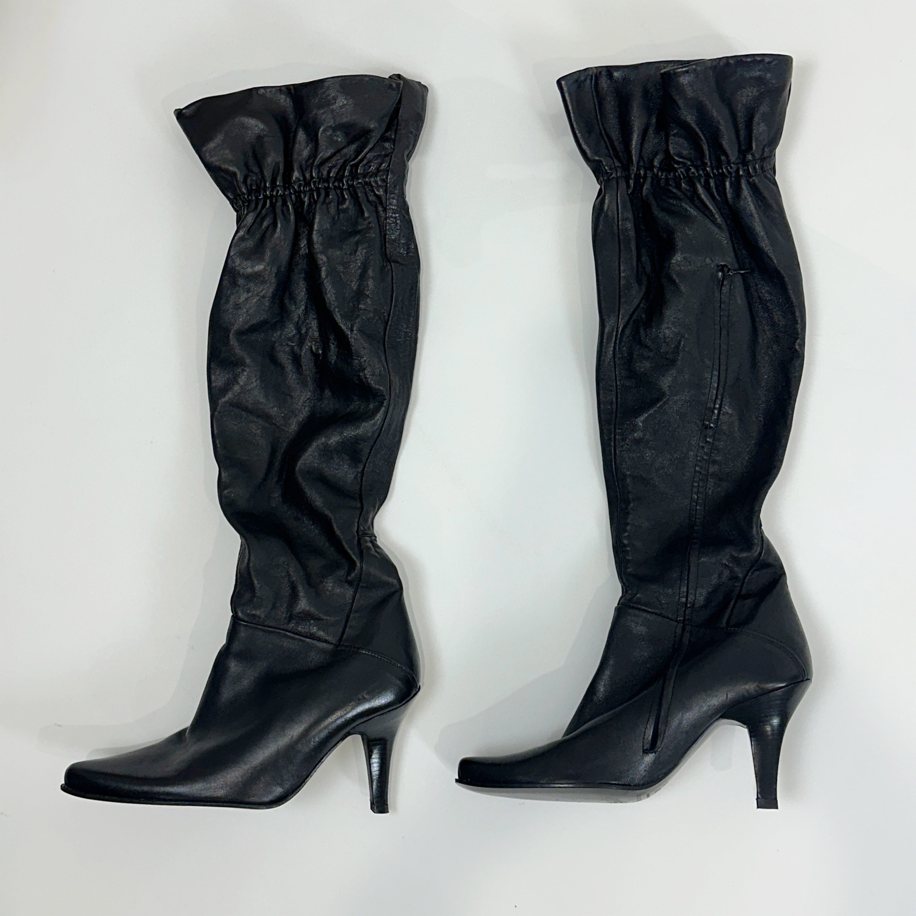 Black Leather Boots (7.5)