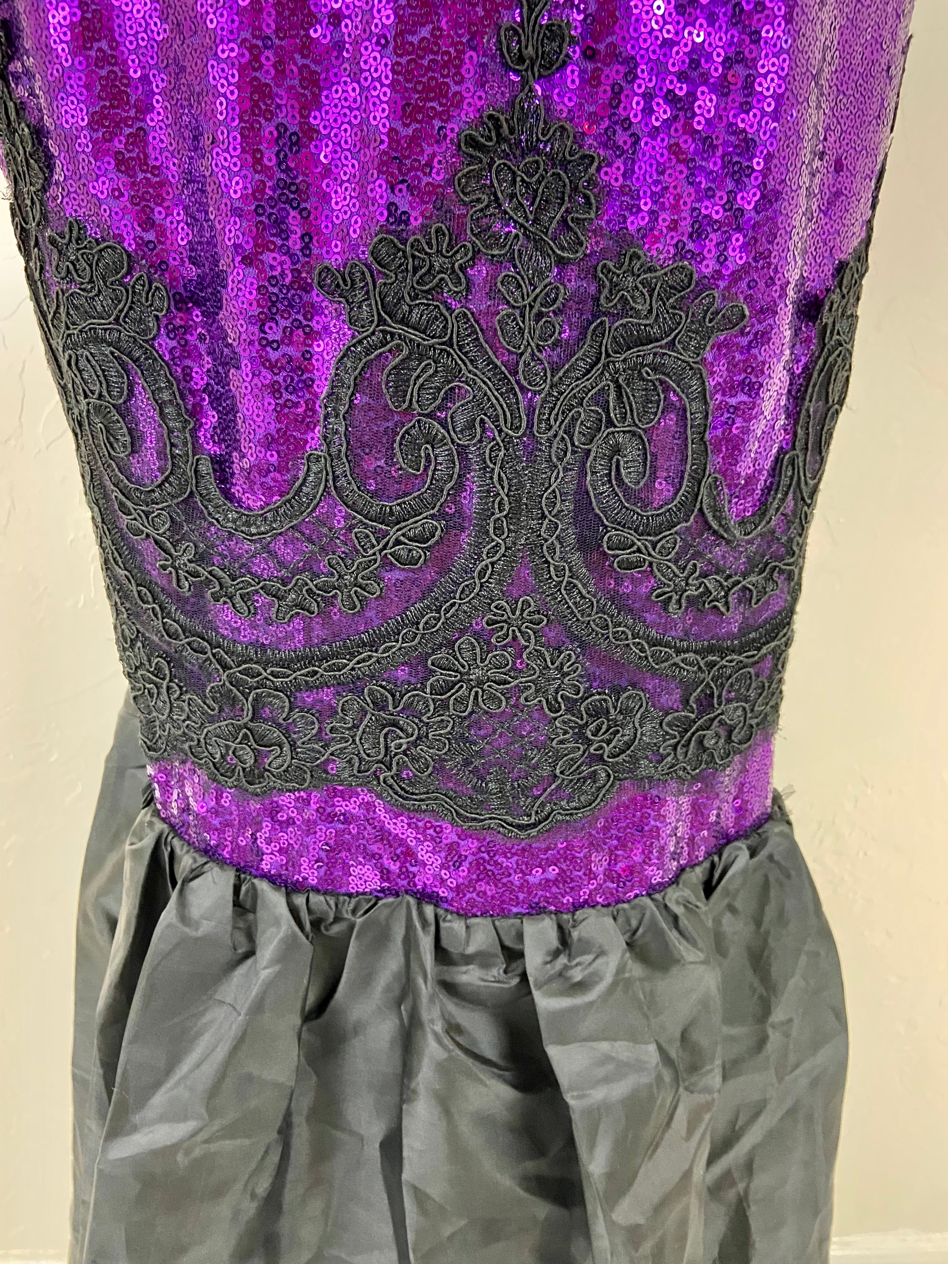 Purple & black dress