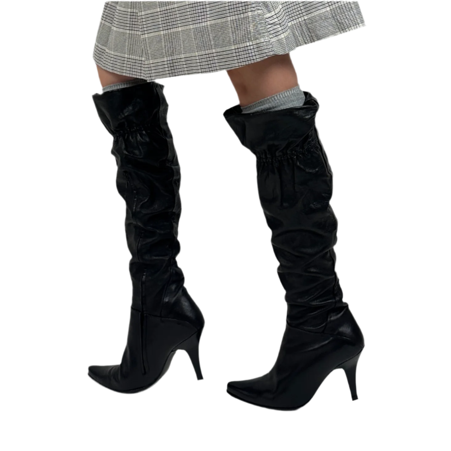 Black Leather Boots (7.5)