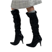 Black Leather Boots (7.5)