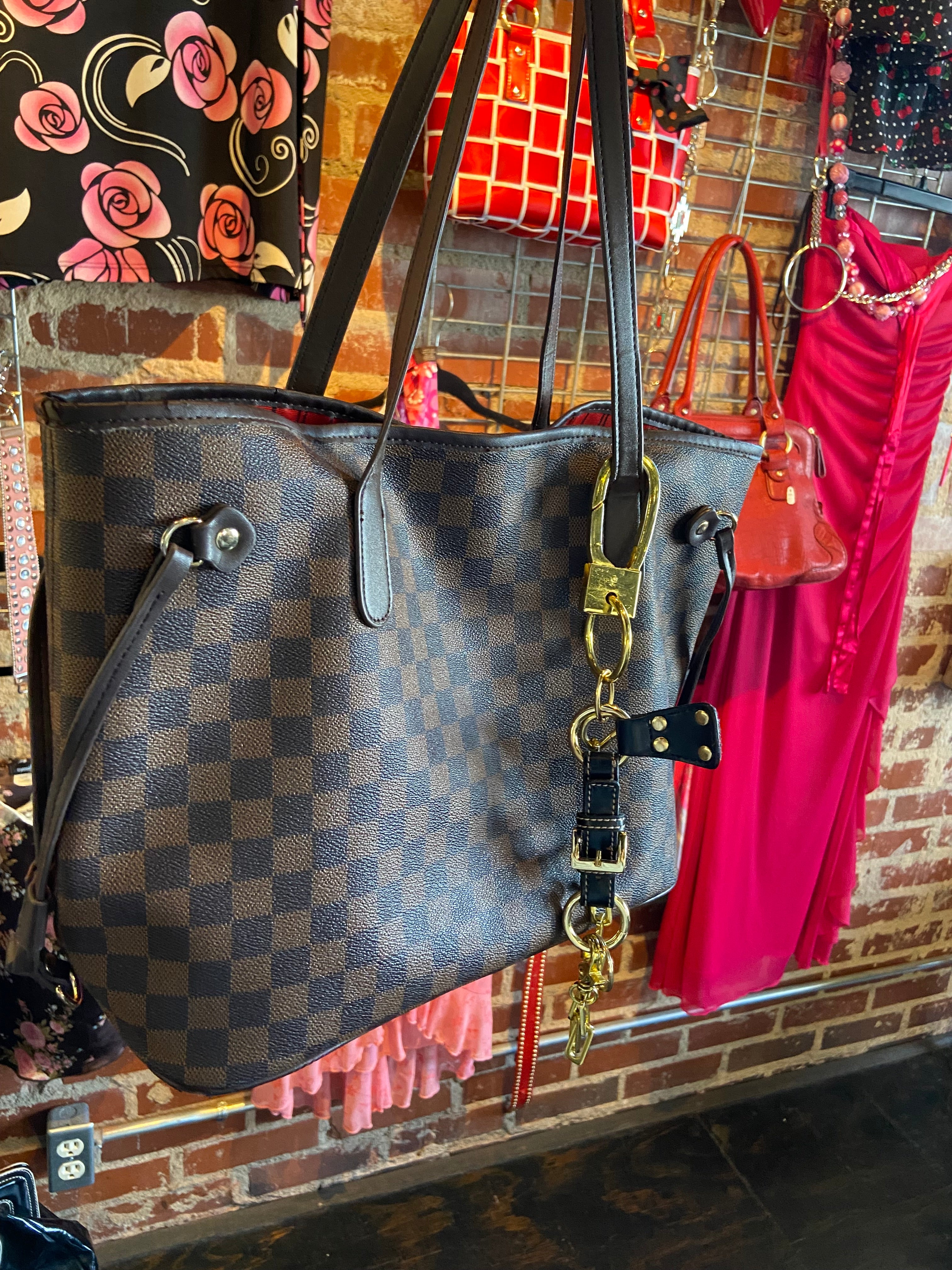 Gold and black keychain