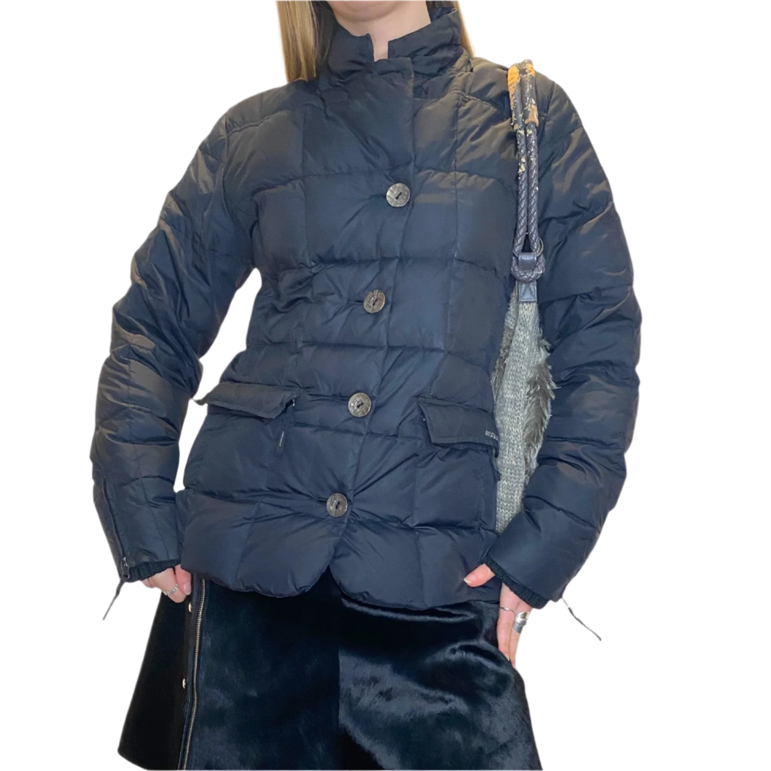 Vintage Miss Sixty Black Puffer Coat (M)