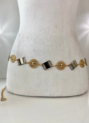 Silver gold tone belt