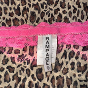 Y2K Lacy Leopard Slip Dress (M)