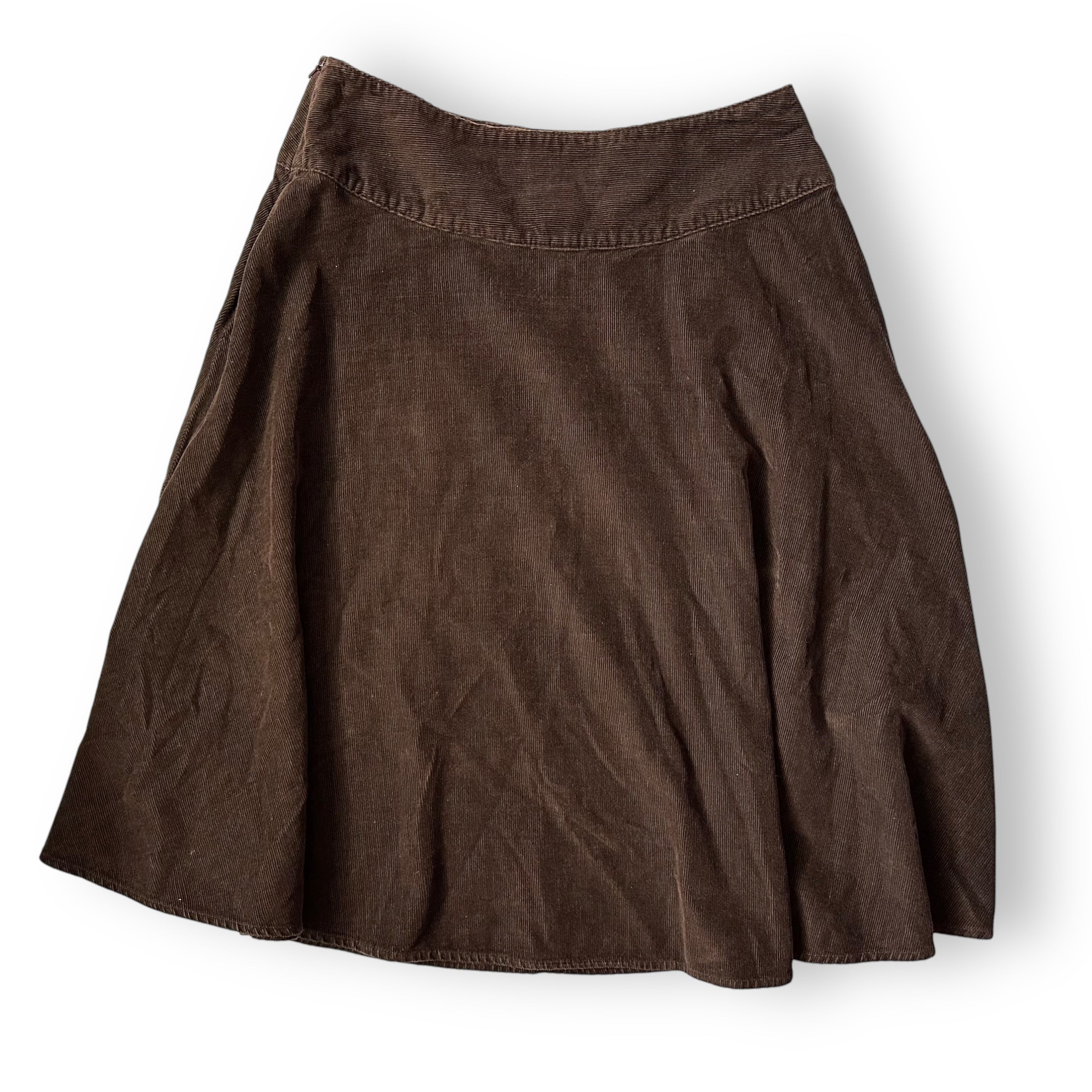 Brown Corduroy Midi Skirt (M)