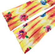 90s Watercolor Floral Flare Jeans (M)