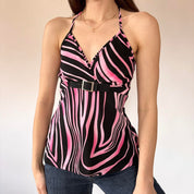 Y2K Groovy Buckle Halter (S/M)