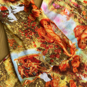 Vintage Euro Renaissance Print Mesh Top (S)