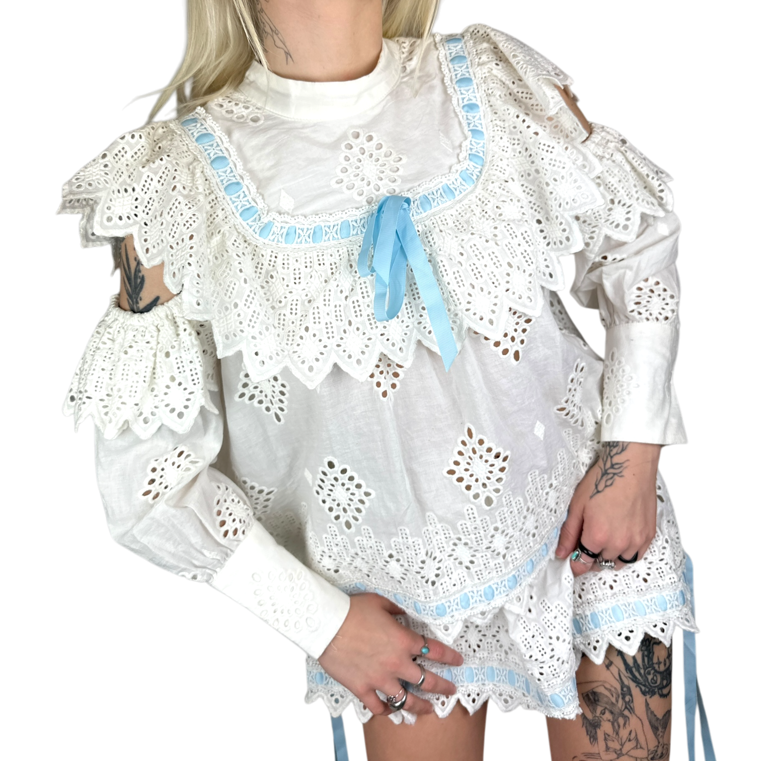 Angelic Doll Eyelet & Lace Set (XS/S)