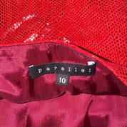 Y2K Snakeskin Leather Halter Top (M)