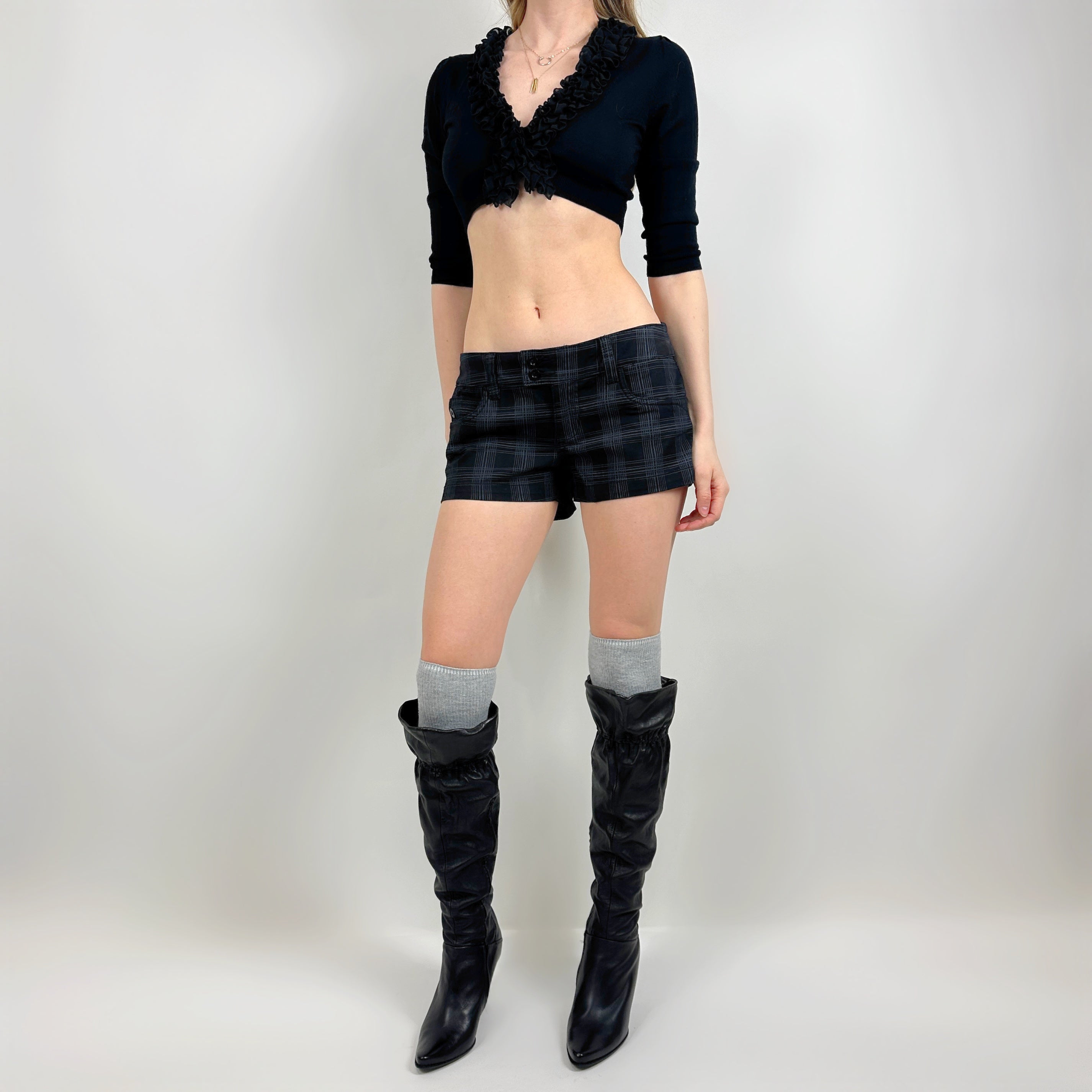 Black Leather Boots (7.5)