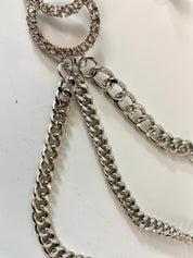 Rhinestone buckle & layered belt