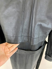 NEW PHASE 2 Long Leather Trench Coat