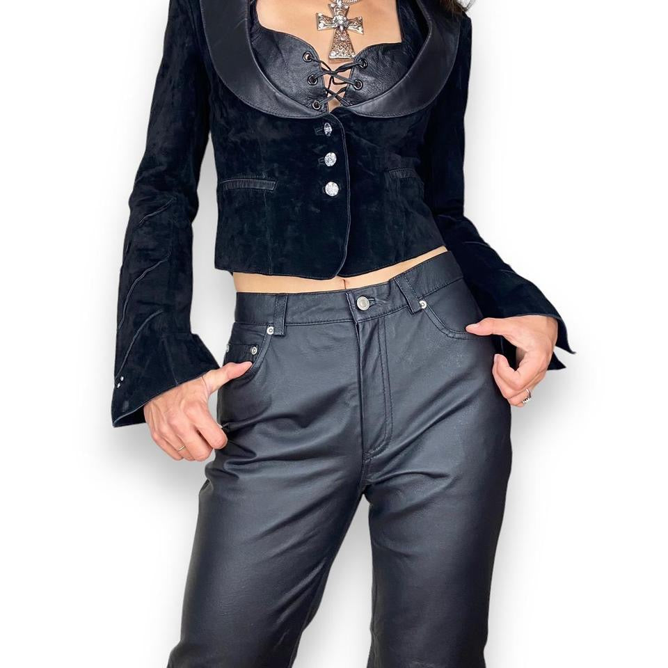 90s Genuine Leather Pants (S)