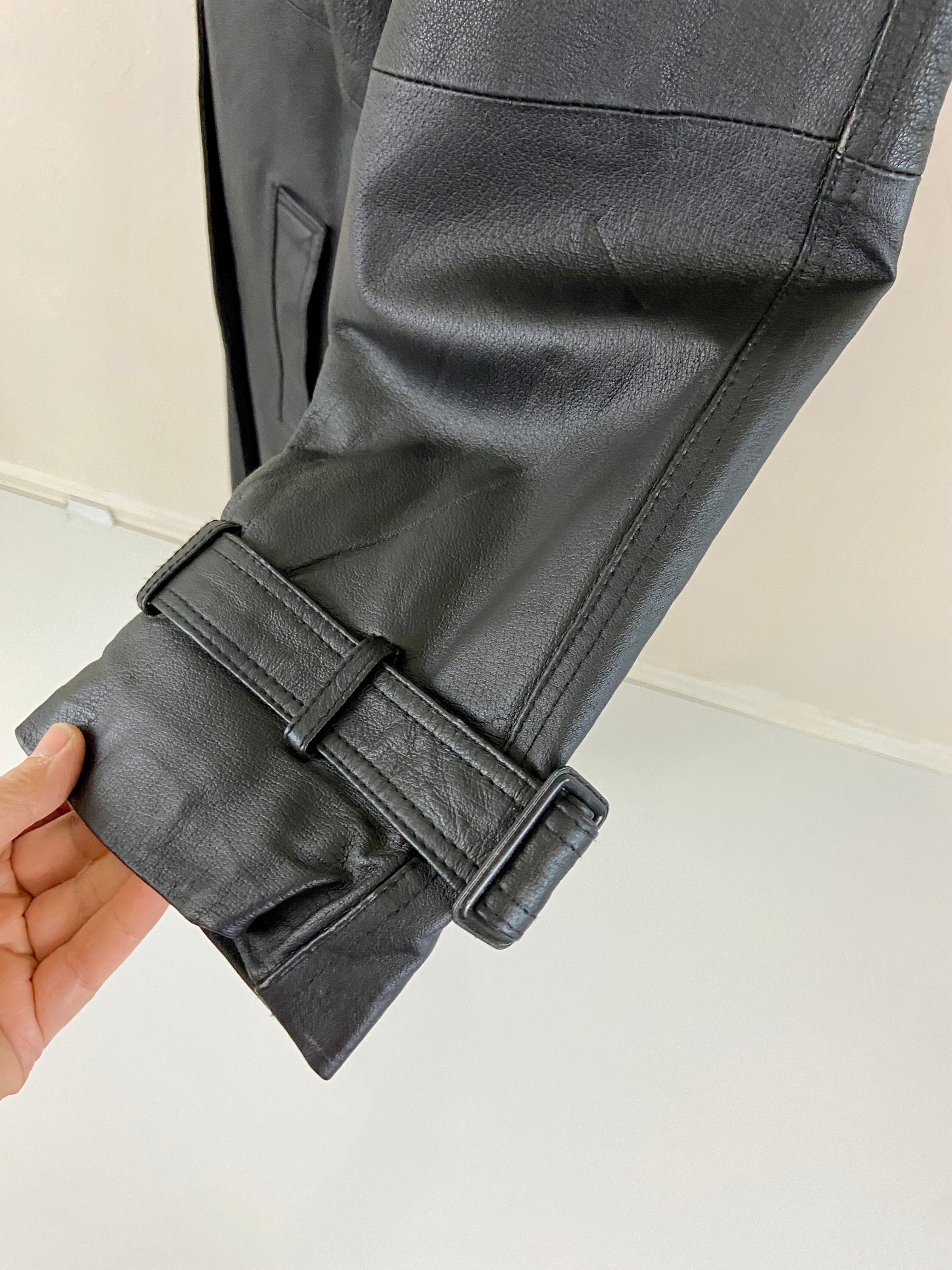 NEW PHASE 2 Long Leather Trench Coat