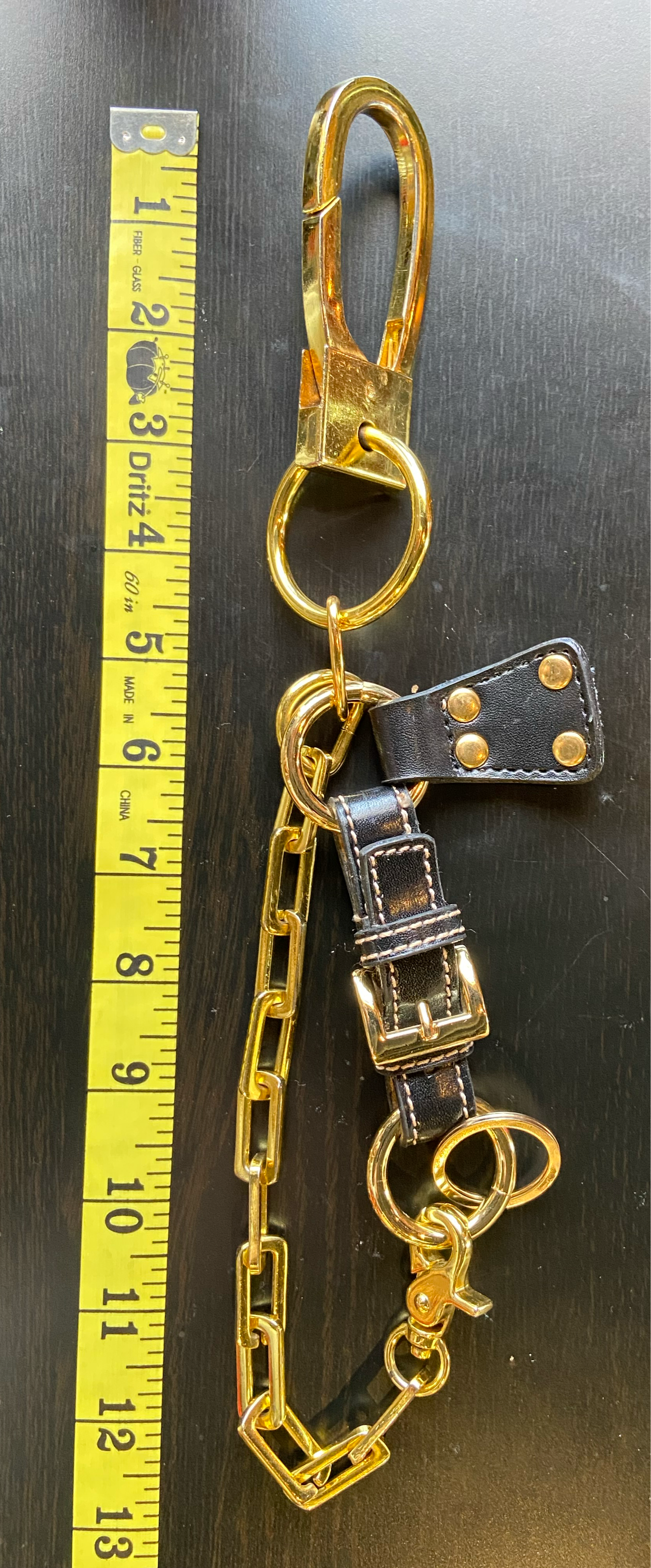 Gold and black keychain