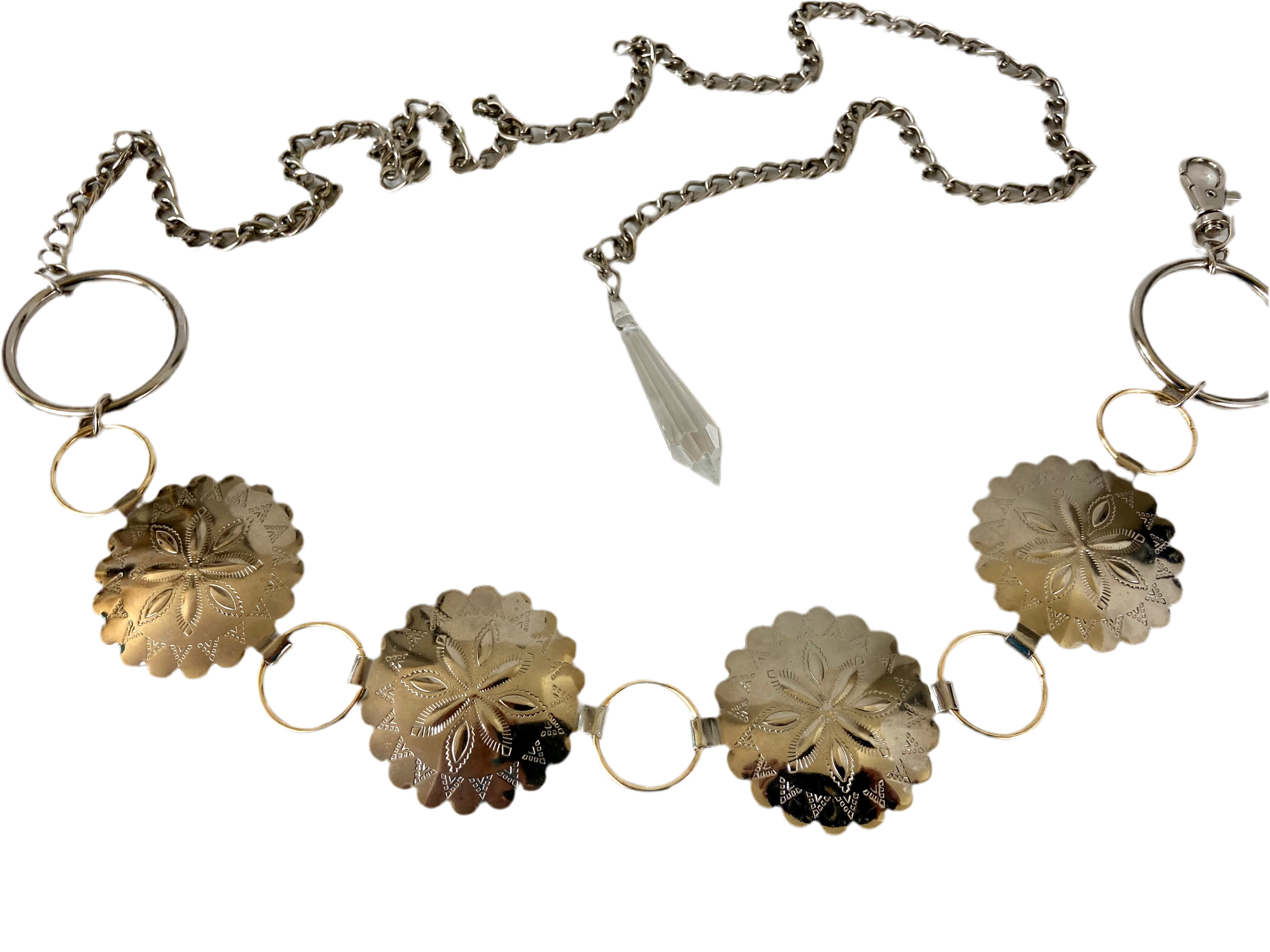 Silver gold waist belt