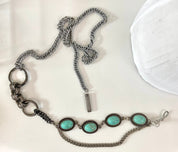 Silver Turquoise Chain Waist Belt