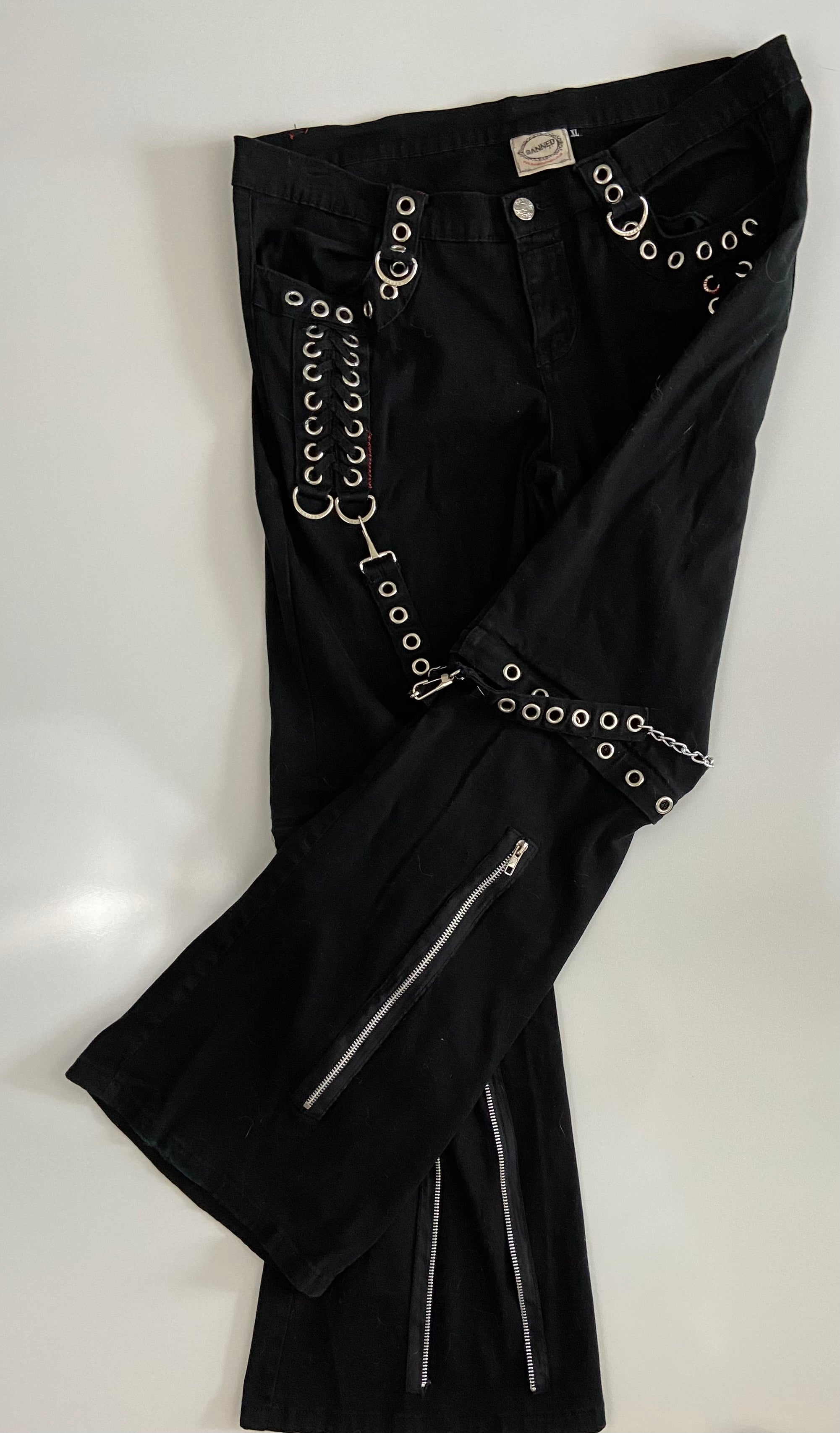 Black Banned Apparel chain pants
