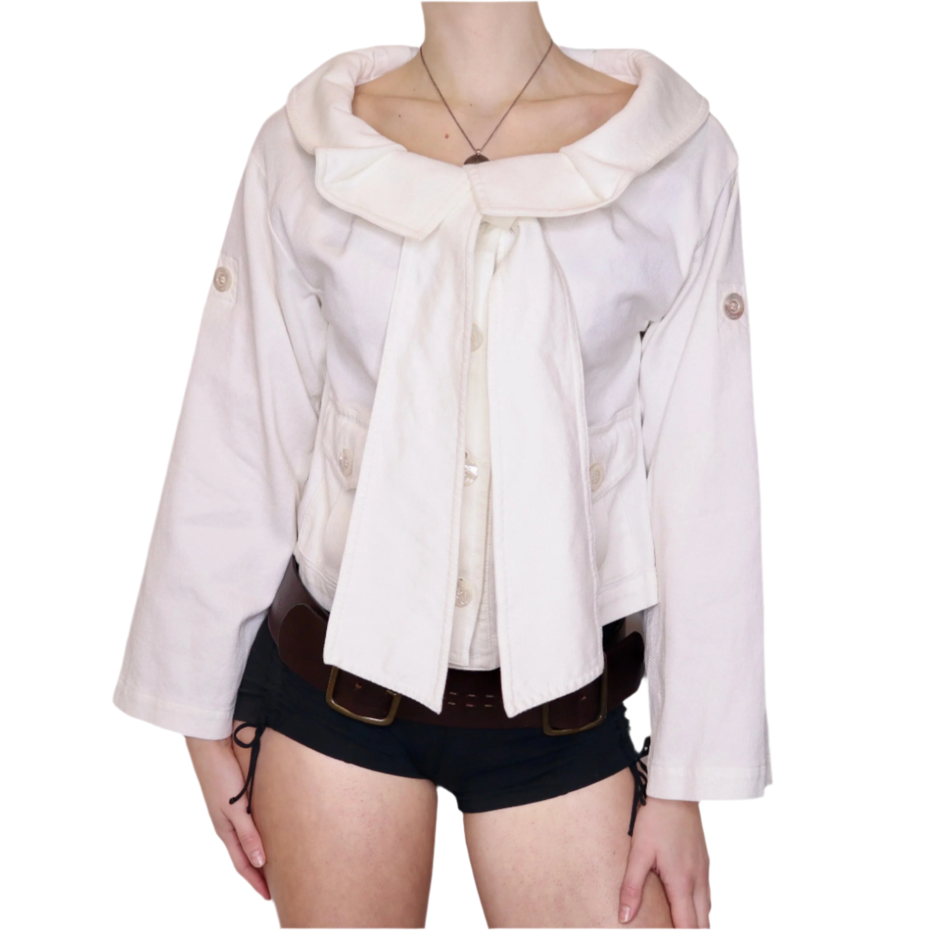 Y2K ESCADA White Collared Jacket (M)
