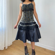 Vintage Italian Beaded Dress (M)