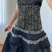 Vintage Italian Beaded Dress (M)
