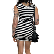 Vintage Miss Sixty Striped Mini Dress (XS/S)