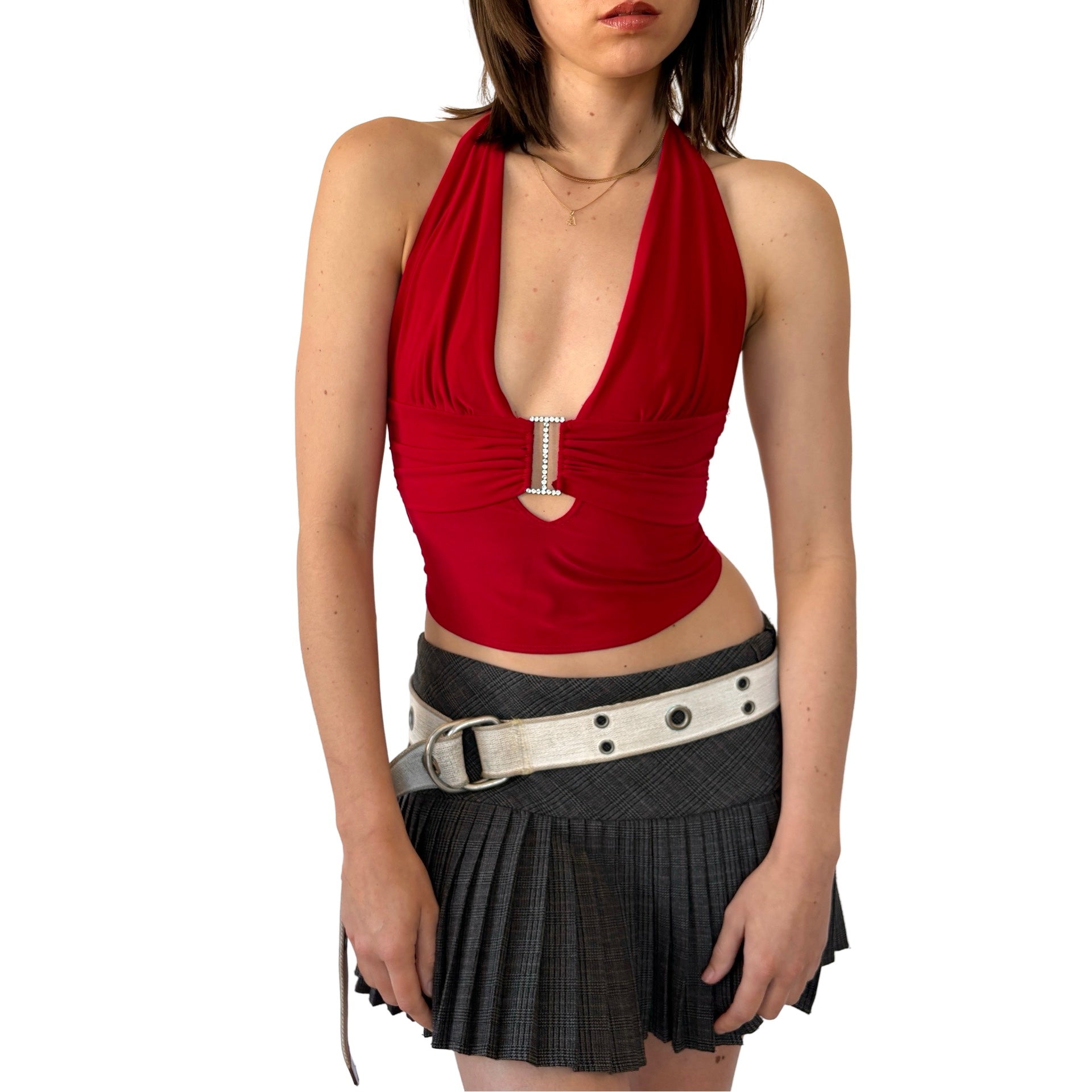 Y2K Cherry Halter (XS/S)