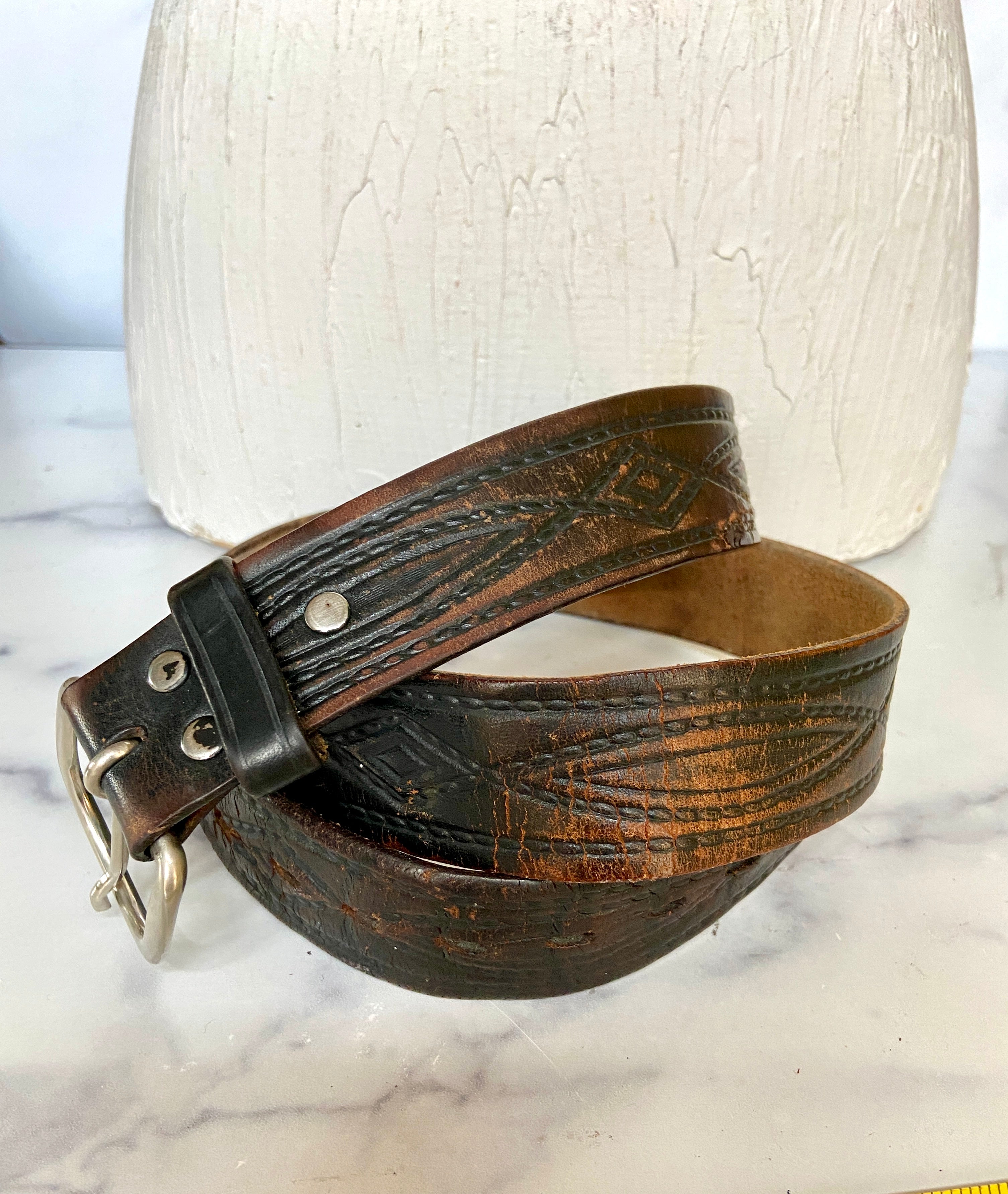 Vintage waist leather belt