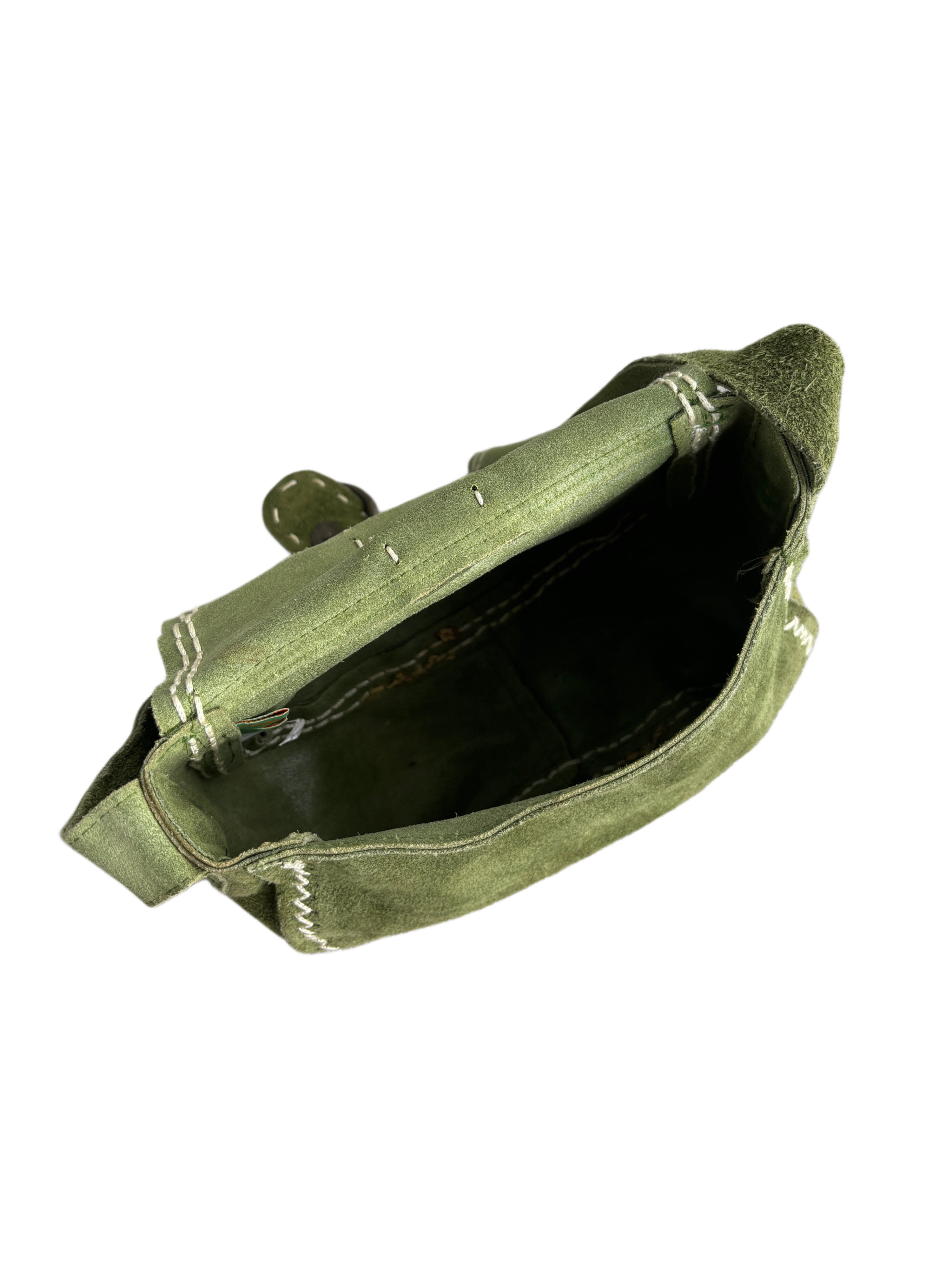 Vintage Suede Studded Shoulder Bag