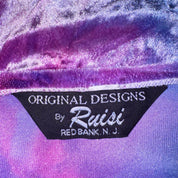 90s Velvet Bell Sleeve Crop Top (S)