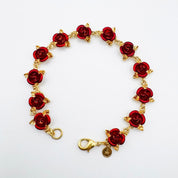 Vintage Rose Charm Bracelet