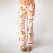 Y2K Pink Camo Low Rise Cargos (S)
