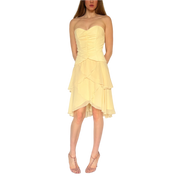 Vintage Butter Yellow Midi Dress (M)