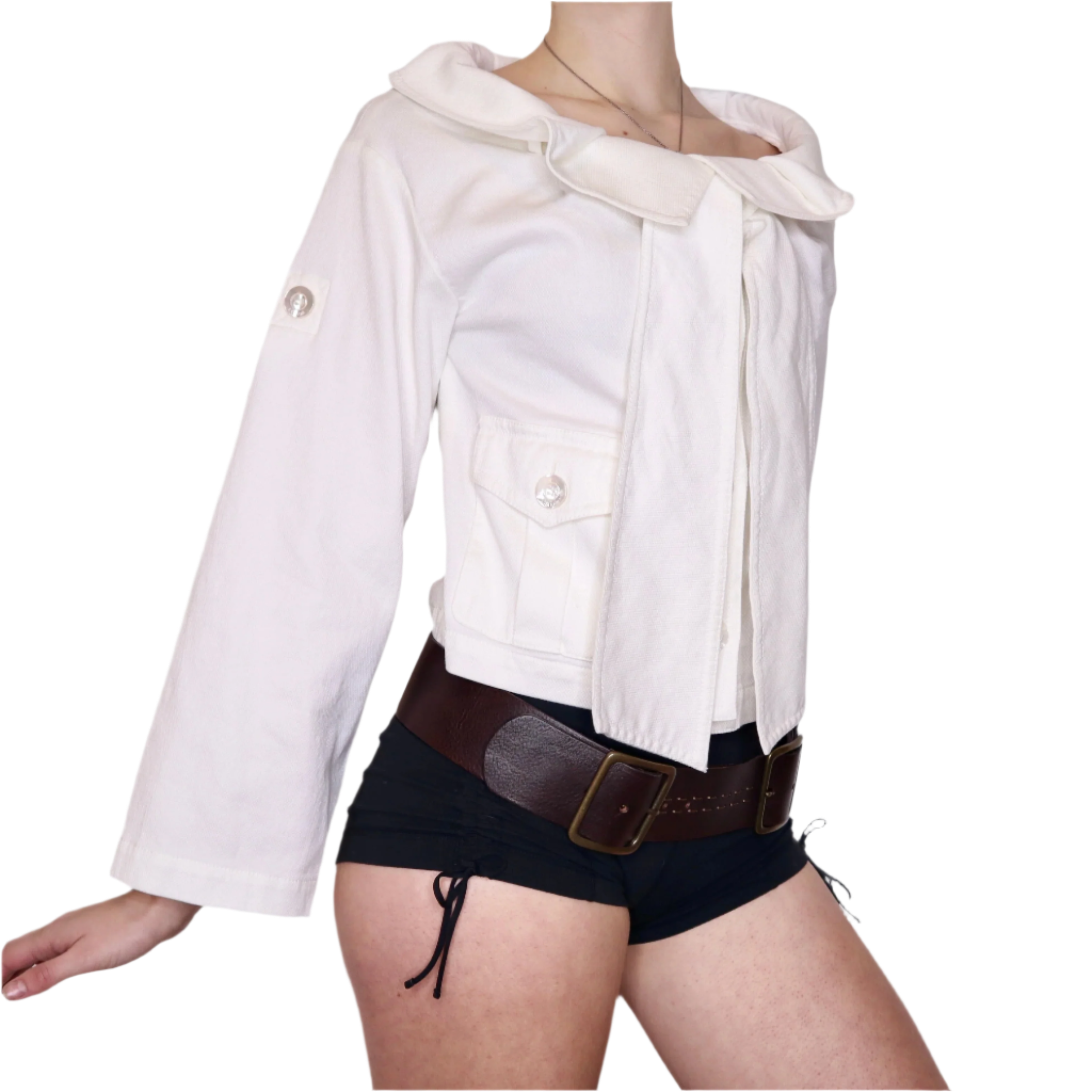 Y2K ESCADA White Collared Jacket (M)