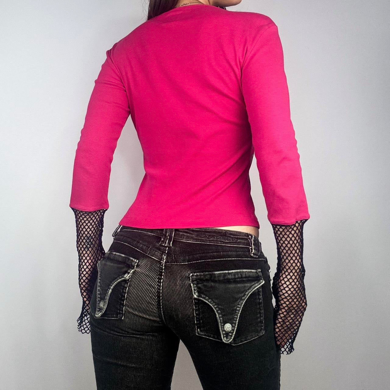 Miss Sixty Fishnet Detail Graphic Tee (M)