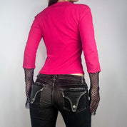 Miss Sixty Fishnet Detail Graphic Tee (M)