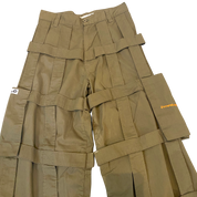 Vintage Khaki Lattice Criminal Damage Cargo Pants (XS)