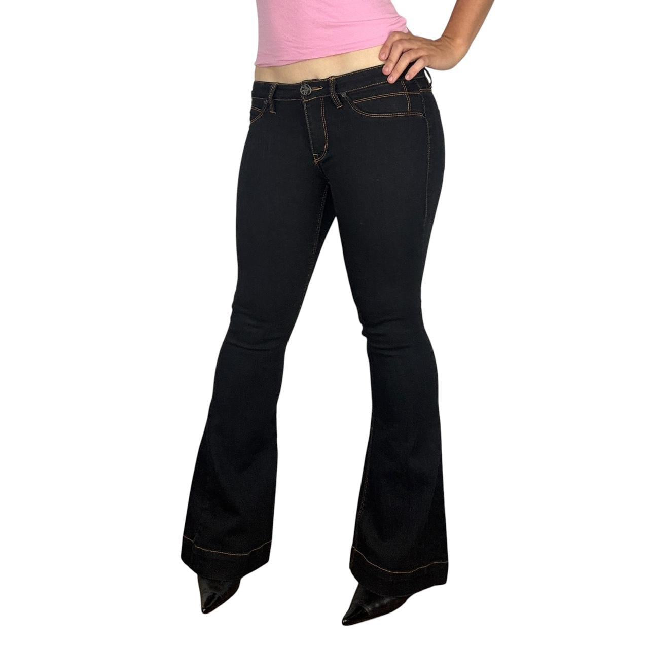 2000s Dark Denim Flare Jeans (S) – Holy Thrift