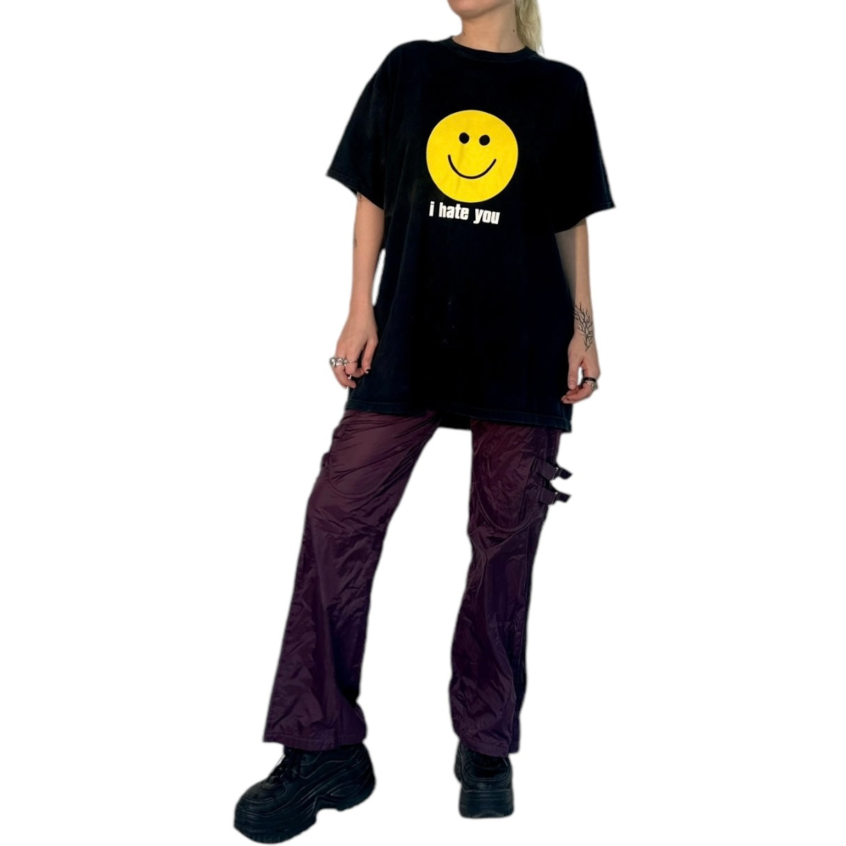 Smiley Face Graphic T-Shirt (XL)