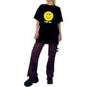 Smiley Face Graphic T-Shirt (XL)