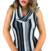 Silk Knit Cowl Neck Top (L)
