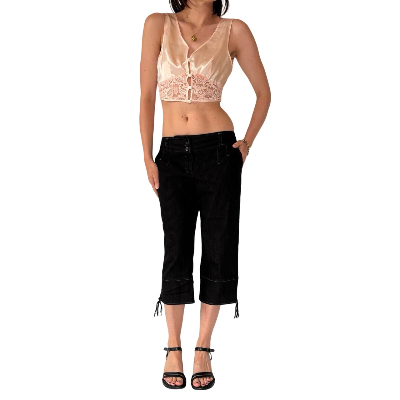 2000s Noir Capris (S)