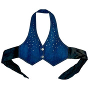Y2K Denim Halter Vest (XS/S)