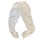 Vintage Ruched Drawstring Parachute Cargo Pants (XS)