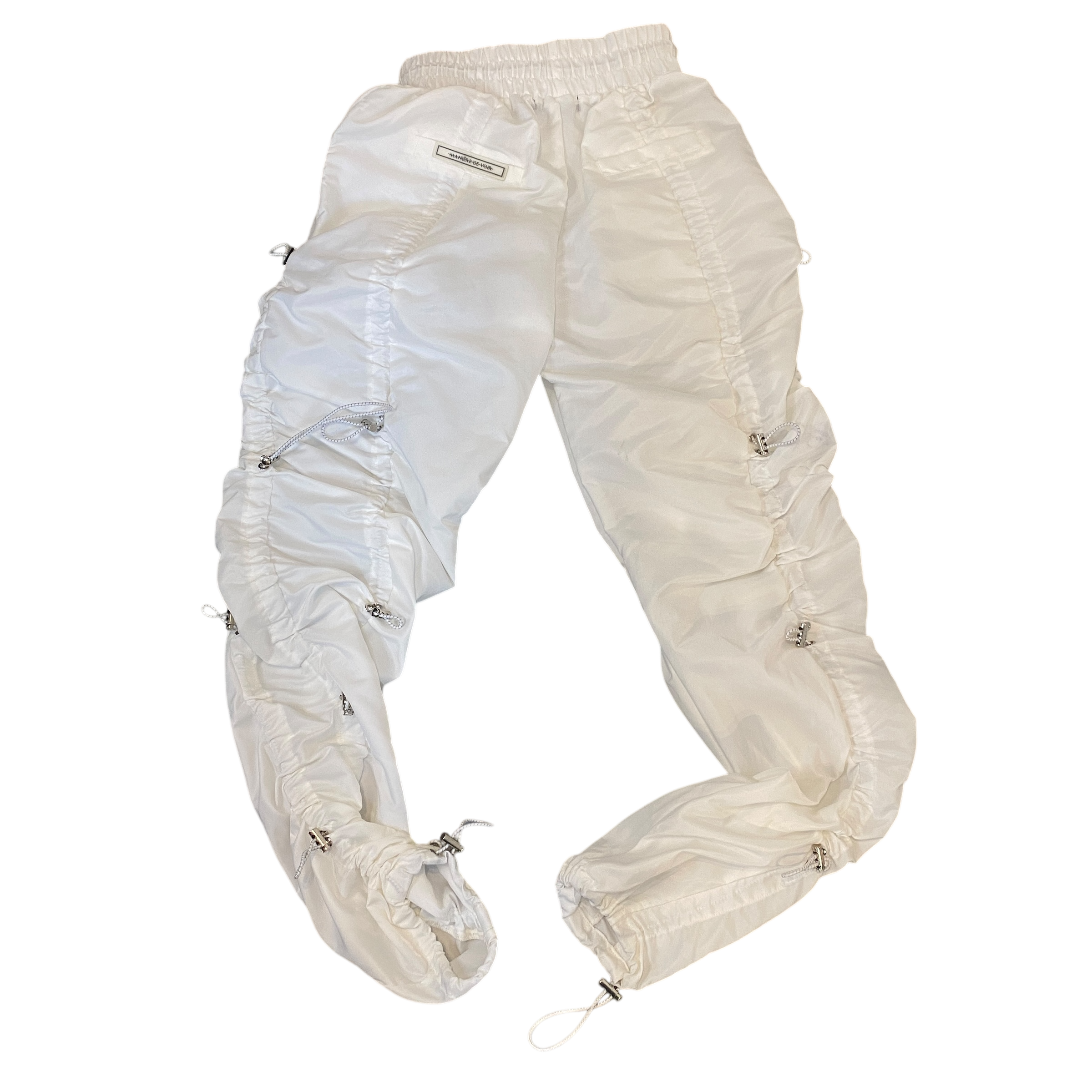 Vintage Ruched Drawstring Parachute Cargo Pants (XS)